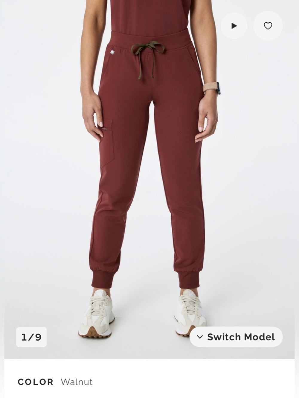 Figs NWT Walnut Zamora scrub pant